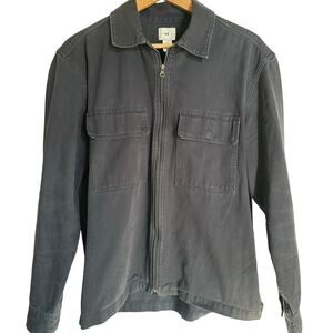 H&M Navy Twill Shirt Jacket - Zipper Shacket